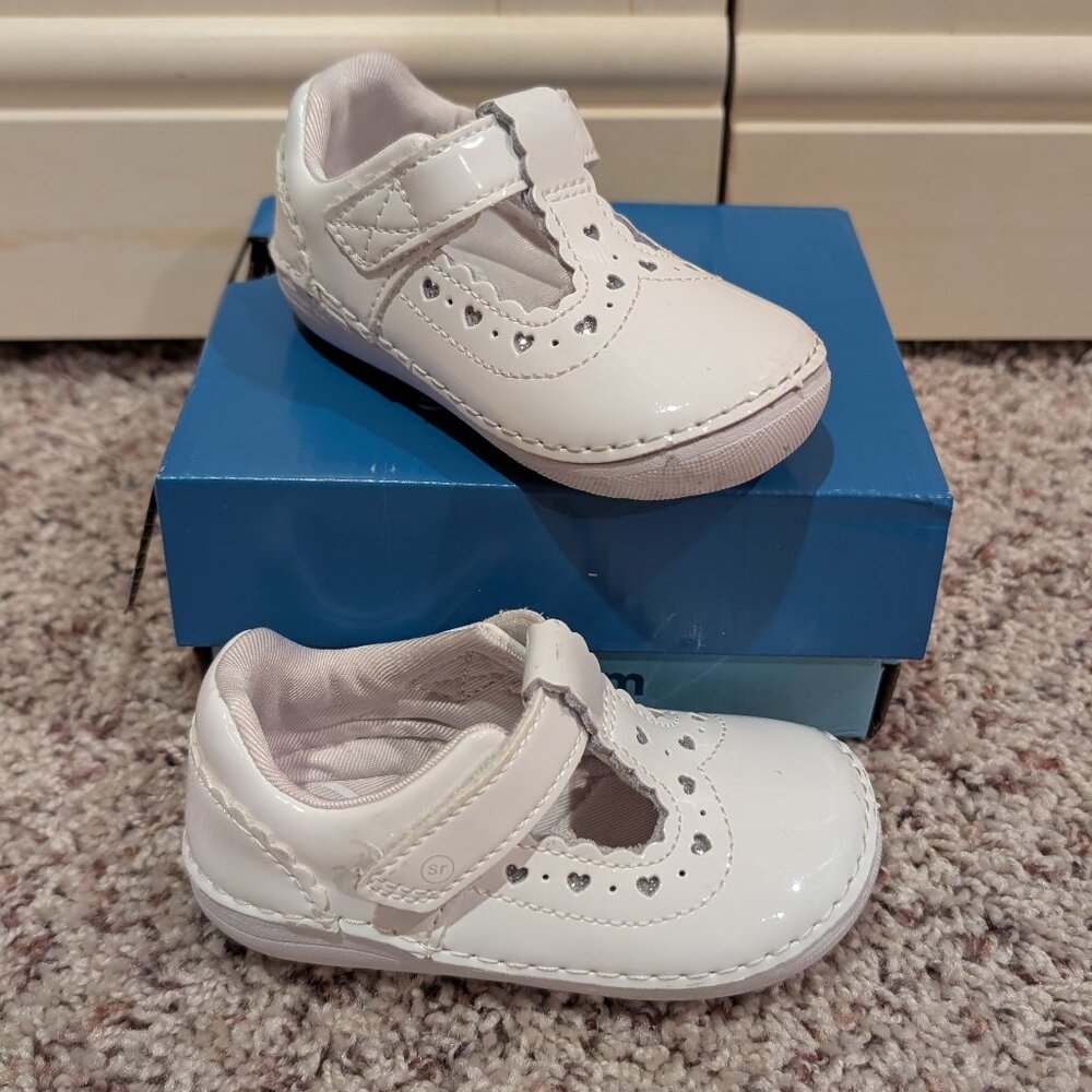 Stride Rite Baby-Girls Sm Adira Mary Jane White Patent 5M